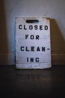 Closed for cleaning sign photo