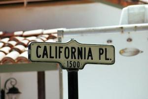 California Pl. 1500 black and white text sign photo