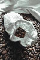 Bag of coffee beans photo