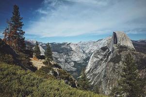 Landscape view of mountain range photo