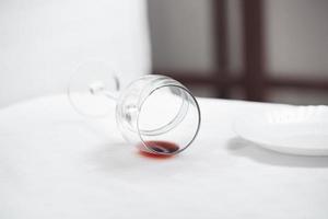 Fallen wineglass