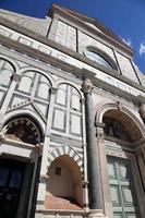 Florence Italy decorated facade of ancient Church photo