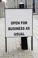 Blank Open for Business Sign