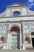 Florence decorated facade of ancient Church photo