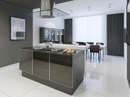 Black and white kitchen modern style photo