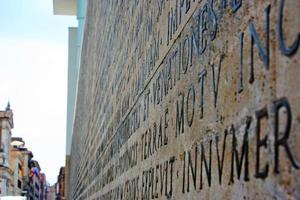 Latin inscription in Ara Pacis di Augusto photo