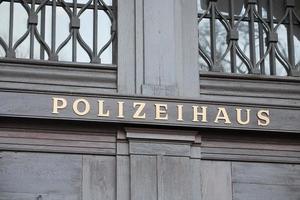 German police house signboard
