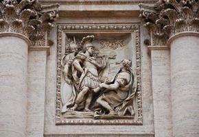 detail of Fountain di Trevi of Rome Italy photo