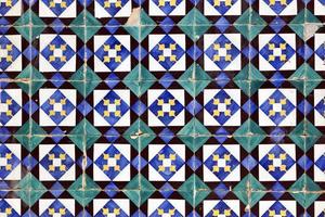 Azulejos, old hand painted tiles at Lisbon house