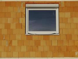 building site house window brick wall glass