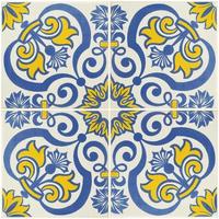 Traditional Portuguese glazed tiles photo