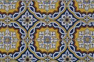 Detail of Portuguese glazed tiles. photo