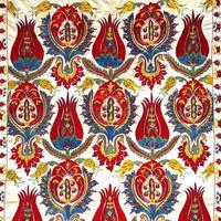 antigua alfombra árabe colorida vintage