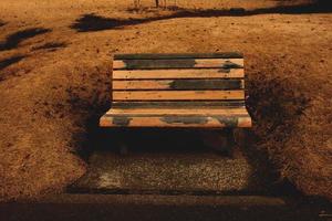 wooden bench photo