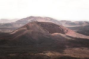 Countryside mountains and white sky photo