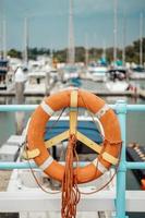 Orange life buoy photo