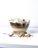 Fruit and yogurt parfait  photo