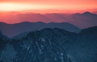 Layers of mountain tops  photo