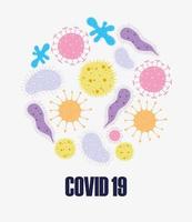 covid 19 pandemic disease icons.