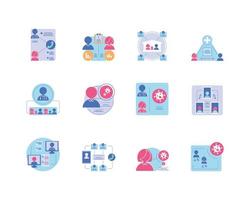 Collection of healthcare infographics icons  vector