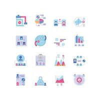Icons set of healthcare infographics vector