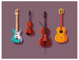 instrumentos musicales de cuerda vector