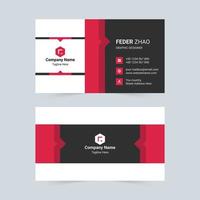 Black and red arrow design business card vector