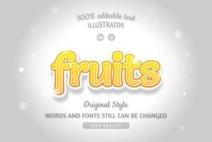 Fruits gradient and outline text effect