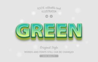 Green graddient outlined text effect