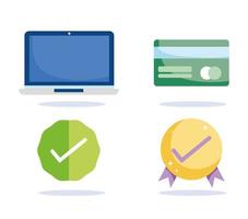 E-commerce and online banking icon collection vector