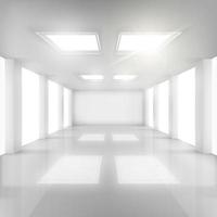 White Room with Windows in Walls and Ceiling vector