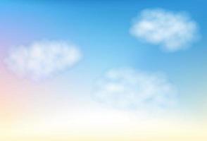 Beautiful dawn multi-colored blue sky with clouds vector