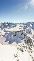 Mountain covered by snow  photo