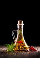 Homemade oil with herbs