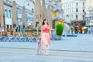 Beautiful young tourist in Vienna photo