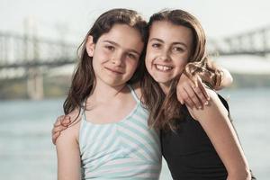 couple of young girls photo