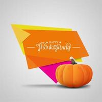 Happy Thanksgiving banner with geometric shapes vector