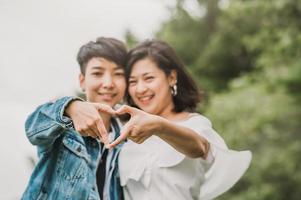 Two happy Asian lgbt couple 