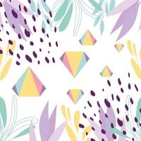 Memphis geometric and abstract colorful design vector