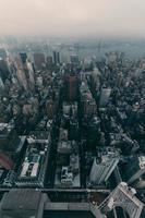 Aerial view of city buildings photo