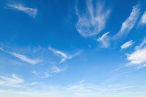 White clouds with blue sky photo