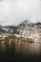 Cliff surrounded with fog photo