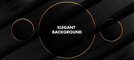 Elegant black and golden line background vector