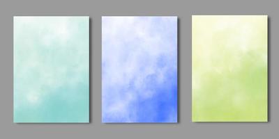 Soft watercolor book cover templates