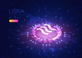 libra isométrica en el diseño de la placa de circuito vector