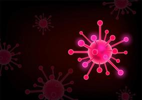 concepto de virus rosa brillante vector