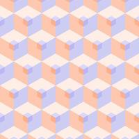 Seamless 3D Pastel Cube Pattern vector