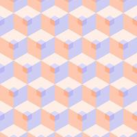 Seamless 3D Pastel Cube Pattern vector