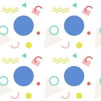 Seamless Geometric Memphis Style Pattern vector