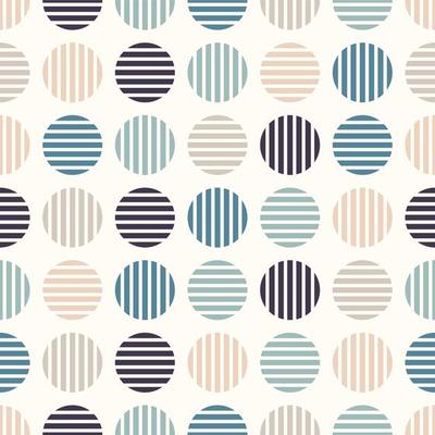 Abstract Geometric Circles Seamless Pattern